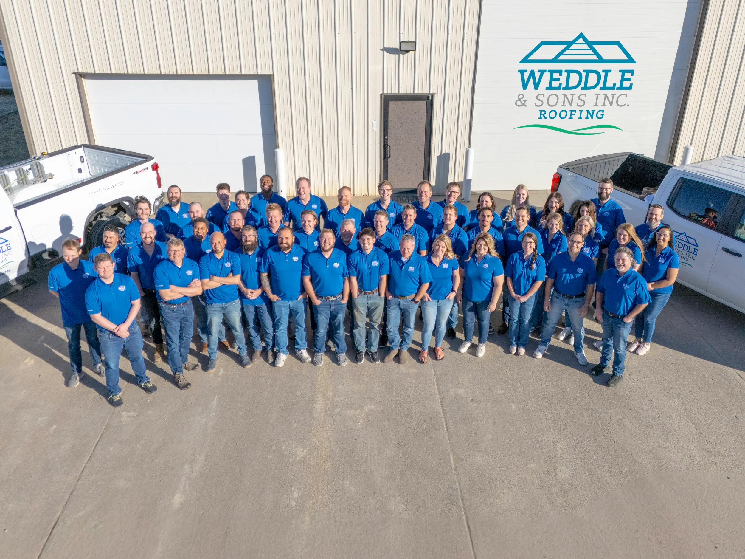 Weddle & Sons roofing company protecting a premium home