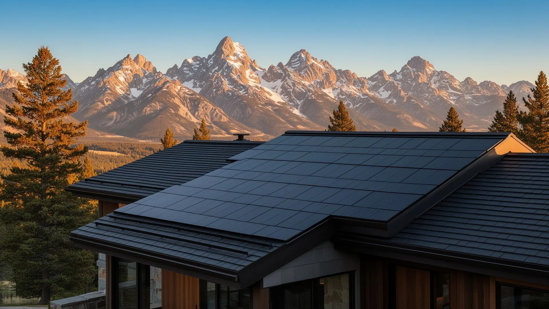Home with a new Weddle & Sons roof in Jackson, WY