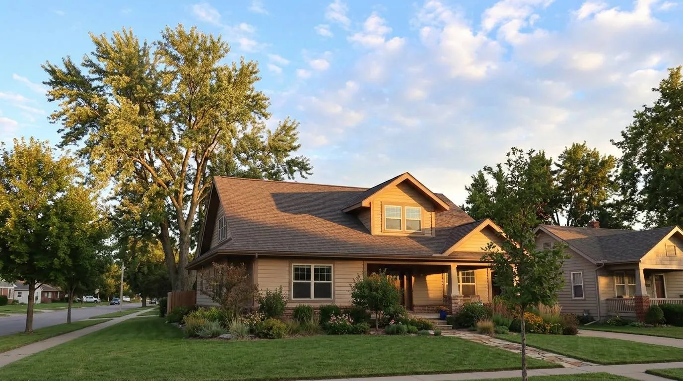 Home with a new Weddle & Sons roof in Salina, KS