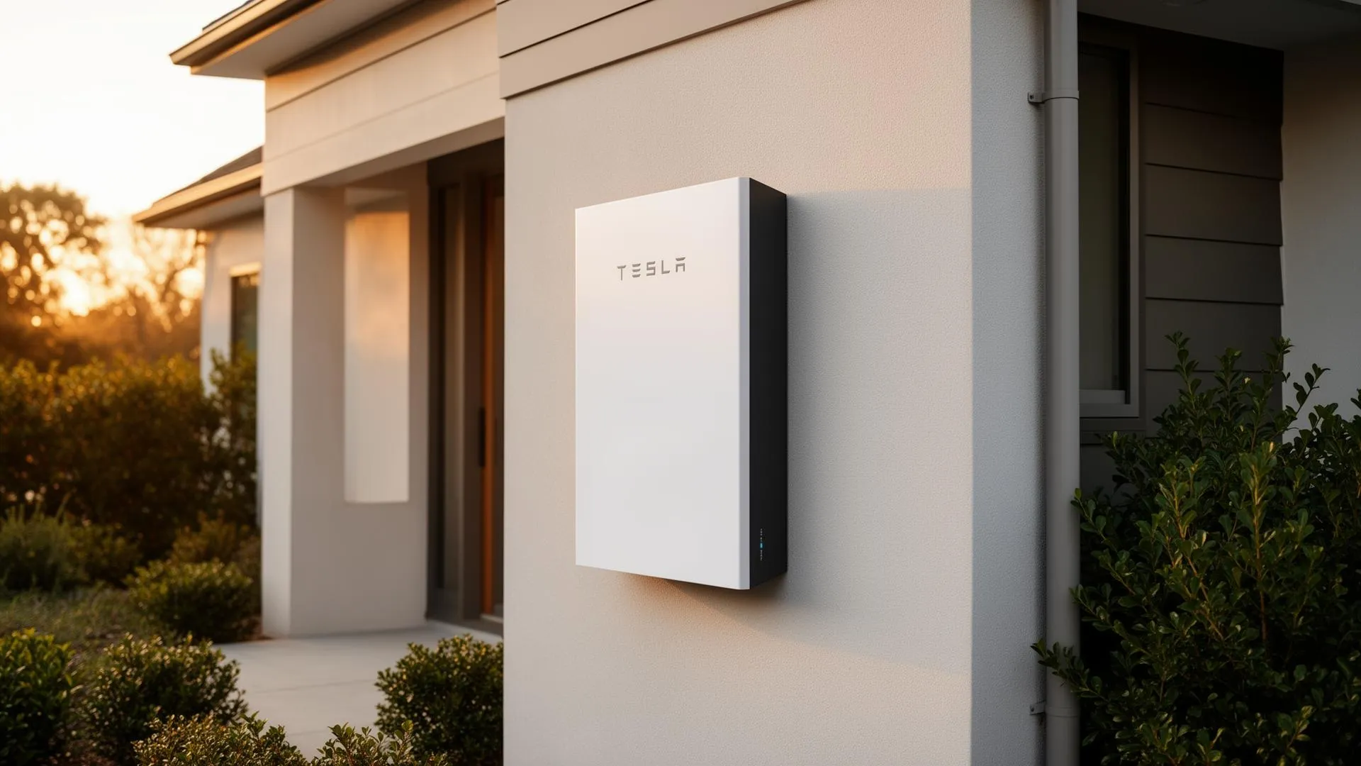 Tesla Powerwall battery system installed on a home