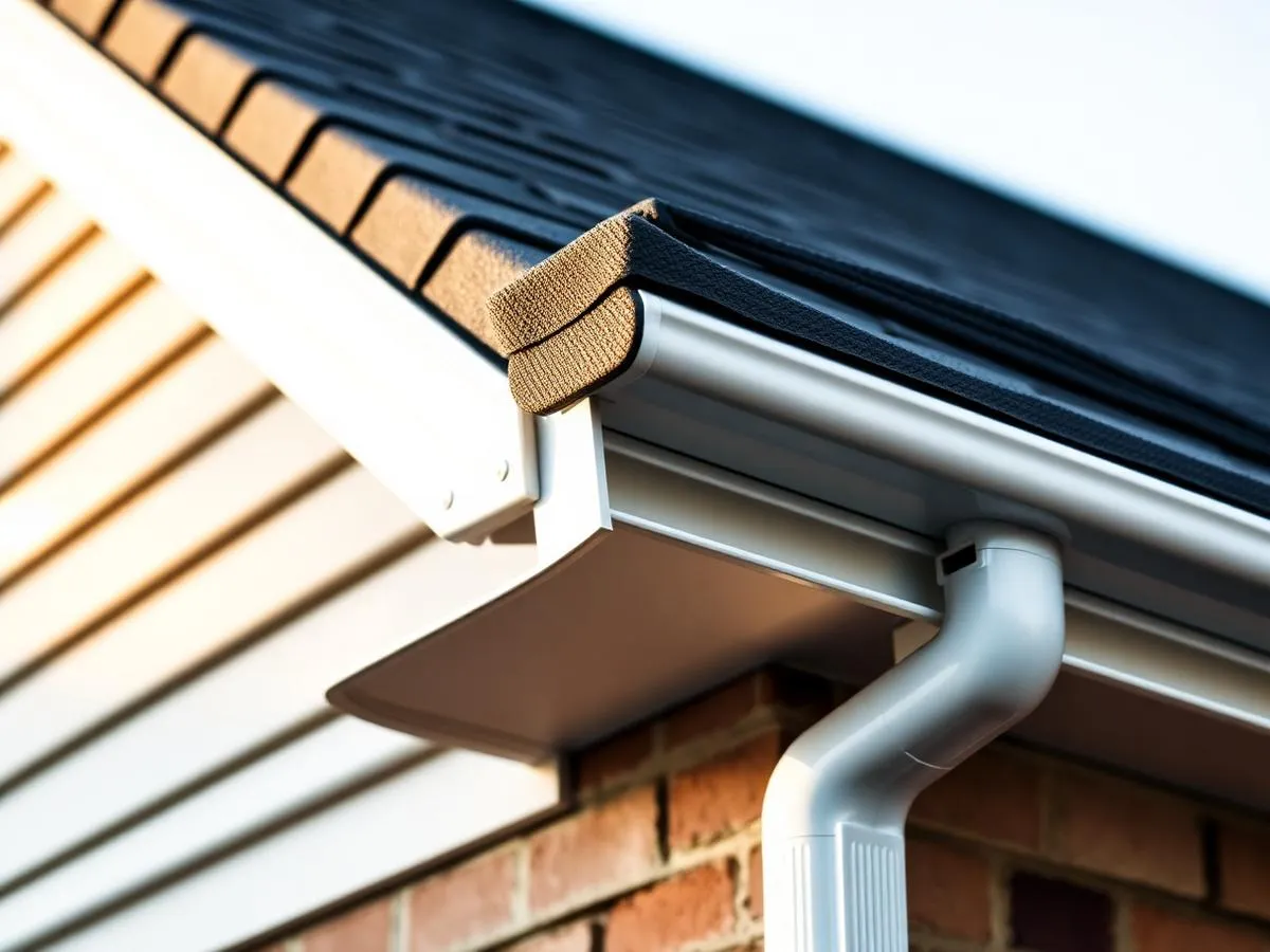 Premium seamless aluminum gutter installed on a home
